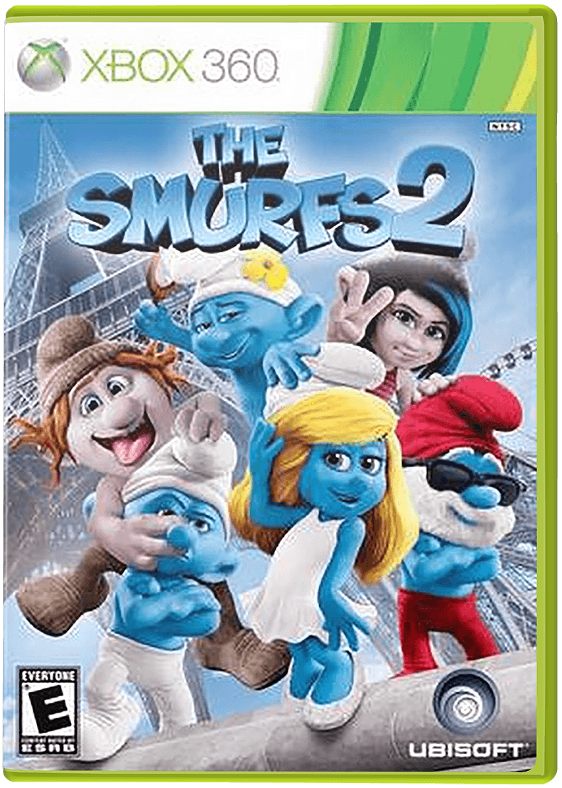 The Smurfs 2 box art for Xbox 360